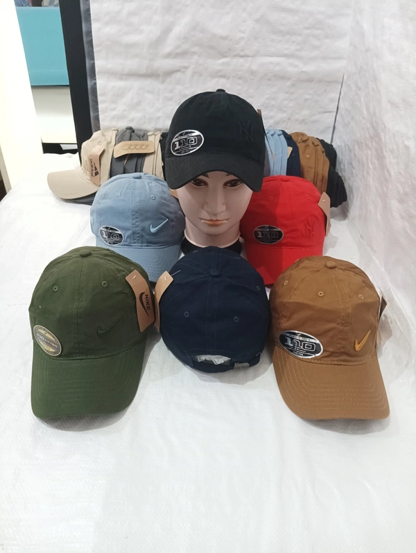 Mens Embrodary Pure Cotton  Material Cap  Color -Mix Colour  Pack  Fitting - Steel Buckle - Free, 6