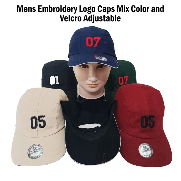 Mens Cotton Embrodary Logo Cap Color - Pink  Color Cap Fitting  Velcro - Free, 6