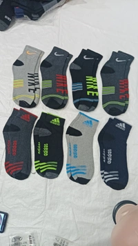 Men Mix Branded Cotton  Socks, Mix Color Pack Set Of 12 Pairs - Free, 12
