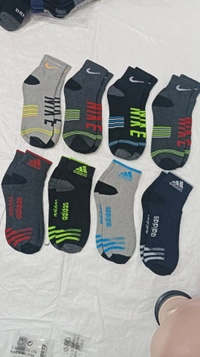Men Mix Branded Cotton  Socks, Mix Color Pack Set Of 12 Pairs - Free, 12