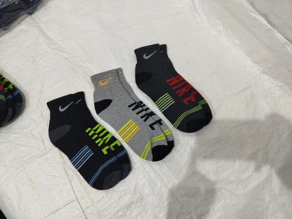 Men Mix Branded Cotton  Socks, Mix Color Pack Set Of 12 Pairs - Free, 12