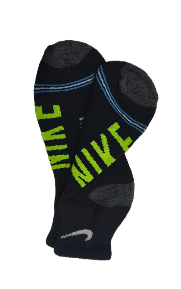Men Mix Branded Cotton  Socks, Mix Color Pack Set Of 12 Pairs - Free, 12