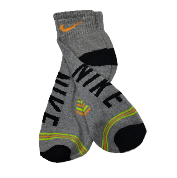 Men Mix Branded Cotton  Socks, Mix Color Pack Set Of 12 Pairs - Free, 12