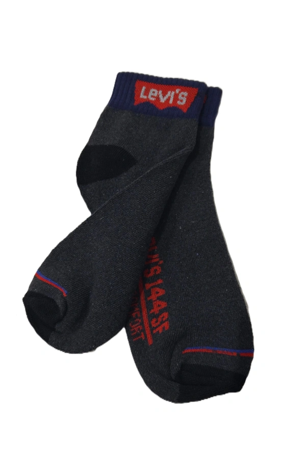 Men Mix Branded Cotton  Socks, Mix Color Pack Set Of 12 Pairs - Free, 12