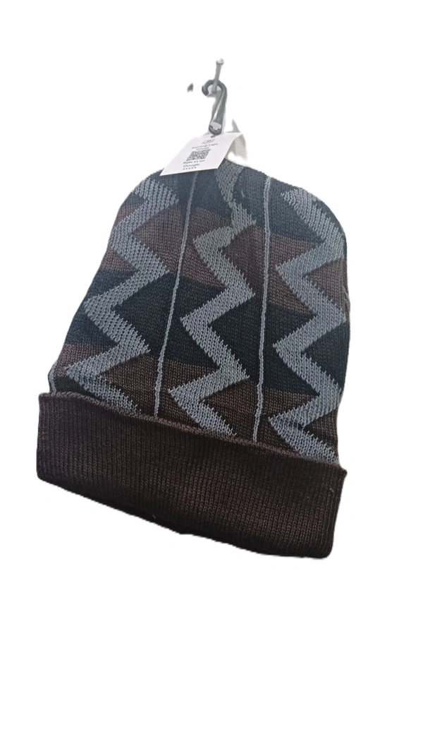 Woolen Half Beanie Cap With Inside Furr Mix Color Pack Only - Half Beanie, 6