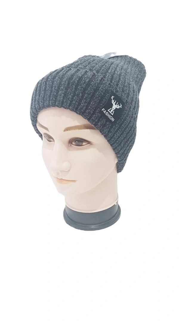 Soft Velvet Half Beanie Cap With Inside Furr Mix Color Pack Only - Half Beanie, 6