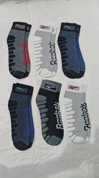 Men Premium Quality Mix Branded Cotton  Socks, Mix Color Set Of 12 Pairs - Free, 12
