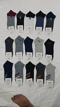 Men Mix Color Mix Design Ankle Socks Pack Of 10 Pairs - Free, 10