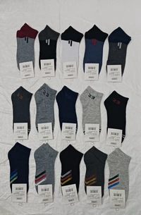 Men Mix Color Mix Design Ankle Socks Pack Of 10 Pairs - Free, 10