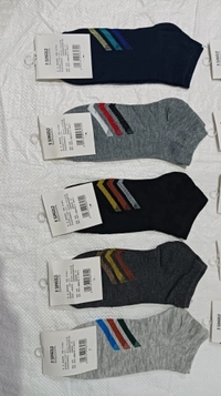 Men Mix Color Mix Design Ankle Socks Pack Of 10 Pairs - Free, 10