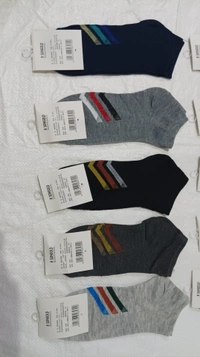 Men Mix Color Mix Design Ankle Socks Pack Of 10 Pairs - Free, 10