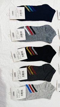 Men Mix Color Mix Design Ankle Socks Pack Of 10 Pairs - Free, 10