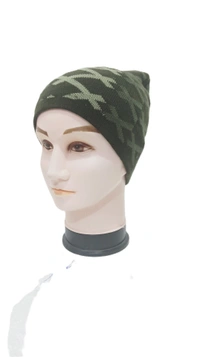 Woolen Half Beanie Cap With Inside Furr Mix Color Pack Only - Half Beanie, 6