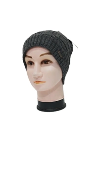 Woolen Half Beanie Cap With Inside Furr Mix Color Pack Only - Half Beanie, 6