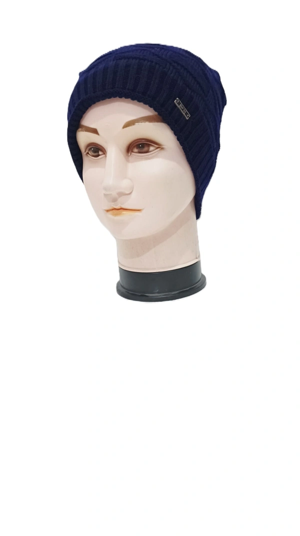 Woolen Half Beanie Cap With Inside Furr Mix Color Pack Only - Half Beanie, 6