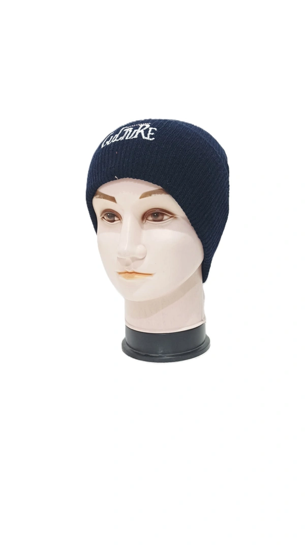 Men Indian Woolen Cap With Front Embrodary Design Color Mix Colr Pack Only - Free, 6