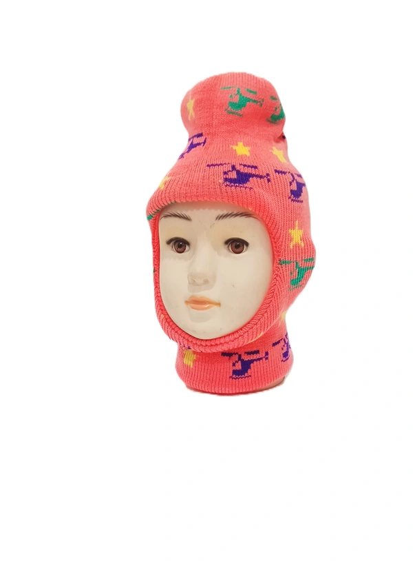 Kids Monkey Style Woolen Cap Color Multi Color And Multi Design Prints - Kids Monkey Style, 6