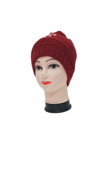 Girls And Ladies Woolen Caps With Inside Furr Mix Color Pack Only - Free, 6