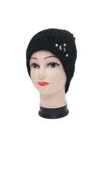 Girls And Ladies Woolen Caps With Inside Furr Mix Color Pack Only - Free, 6