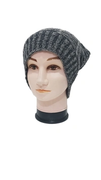 Woolen Long Beanie Cap With Inside Furr Mix Color Only - Long Beanie, 6