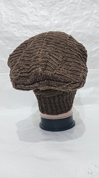 Woolen Long Beanie Cap With Inside Furr Mix Color Only - Long Beanie, 6
