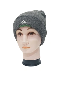 Mens Wioolen Caps With Front Embrodary Design Color Grey  Color Pack Only - Free, 6