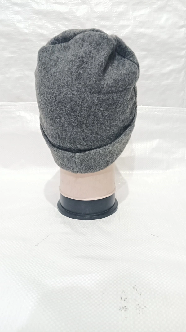 Mens Wioolen Caps With Front Embrodary Design Color Grey  Color Pack Only - Free, 6
