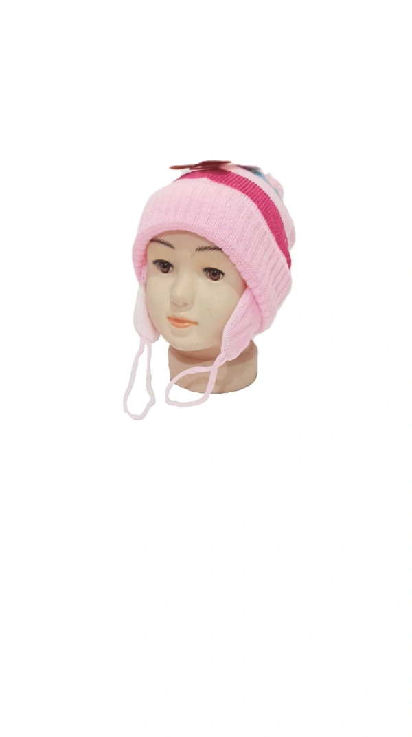 Kids Woolen Caps With Dori Color-Multi Color And Multi Design China Improted And Best Selling Cap - For Kids, 6