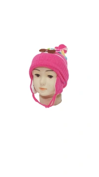 Kids Woolen Caps With Dori Color-Multi Color And Multi Design China Improted And Best Selling Cap - For Kids, 6