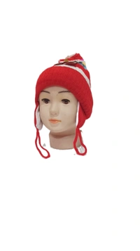 Kids Woolen Caps With Dori Color-Multi Color And Multi Design China Improted And Best Selling Cap - For Kids, 6