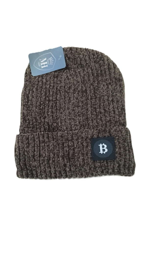 Soft Velvet Half Beanie Cap With Inside Furr Mix Color Pack Only - Half Beanie, 6