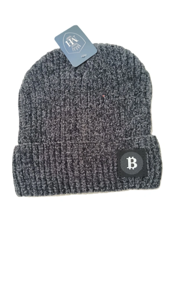 Soft Velvet Half Beanie Cap With Inside Furr Mix Color Pack Only - Half Beanie, 6