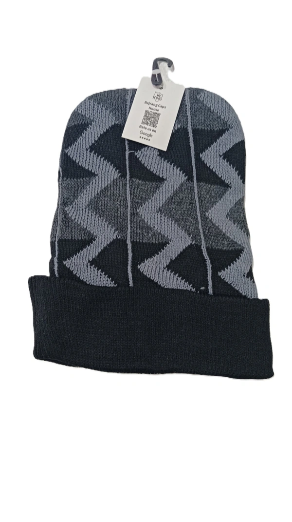 Woolen Half Beanie Cap With Inside Furr Mix Color Pack Only - Half Beanie, 6