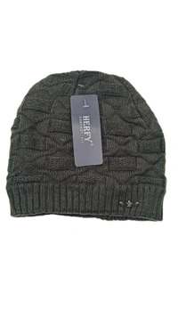 Woolen Half Beanie Cap With Inside Furr Mix Color Pack Only - Half Beanie, 6