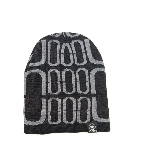 Men Half Beanie Woolen Cap With  Furr Mix Color Pack Only - Half Beanie, 6