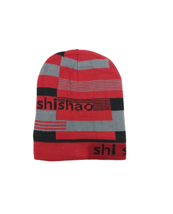 Men Half Beanie Woolen Cap With  Furr Mix Color Pack Only - Half Beanie, 6