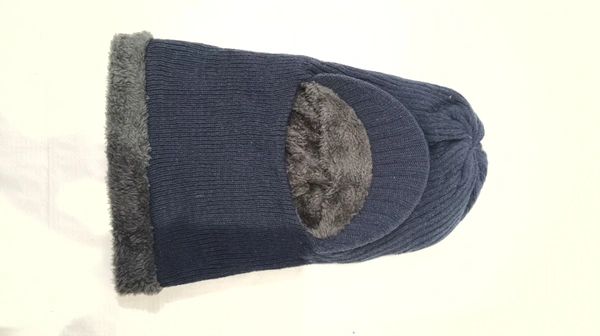 Men Woolen Monkey Style Long Cap Color Mix Color Pack Only - Free, 6