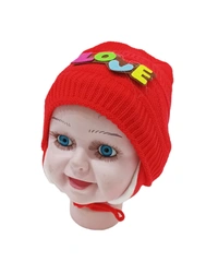 Kids Woolen Caps With Inside Furr Color-Mix Color And Mix Print Pack - For Kids, 6