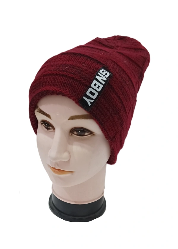 Men Half Beanie Woolen Cap With Furr Mix Color Pack Only - Half Beanie, 6