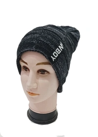 Men Half Beanie Woolen Cap With Furr Mix Color Pack Only - Half Beanie, 6