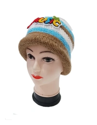 Girls And Ladies Woolen Winter Caps Color-Mix Color Pack Only - Free, 6