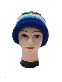 Girls And Ladies Woolen Winter Caps Color-Mix Color Pack Only - Free, 6