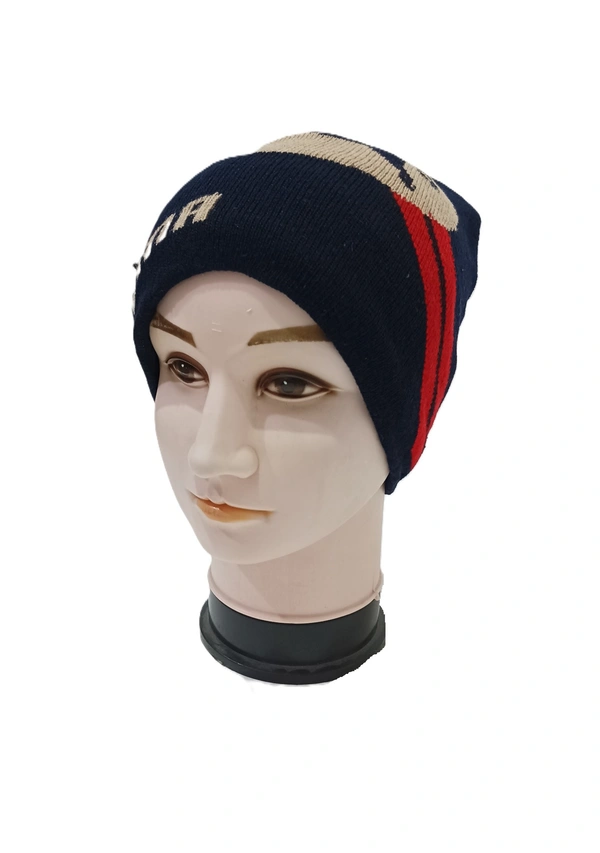 Men Half Beanie Woolen Cap With Furr Mix Color Pack Only - Half Beanie, 6