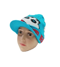 Kids Woolen Caps With Inside Furr Color-Mix Color And Mix Print Pack - For Kids, 6