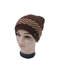 Men Half Beanie Cap With Inside Furr Mix Color Mix Printed - Half Beanie, 6