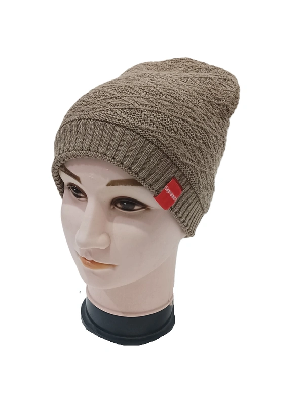 Men Half Beanie Cap With Inside Furr Mix Color Pack Only - Half Beanie, 6