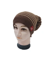 Men Long Beanie Cap With Inside Furr Mix Color Mix Printed Pack Only - Long Beanie, 6