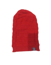 Men Long Beanie Cap With Inside Furr Red  Color Pack Only - Long Beanie, 6