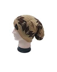 Men Long Beanie Cap With Inside Furr Mix Color Mix Printed Pack Only - Long Beanie, 6
