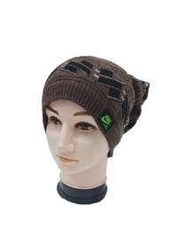 Men Long Beanie Cap With Inside Furr Mix Color Mix Printed Pack Only - Long Beanie, 6